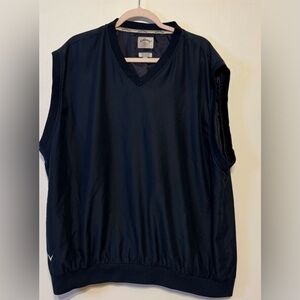 Vintage Nike Golf Sleeveless Vest Blue V Neck Windbreaker Pullover Mens Size 2XL